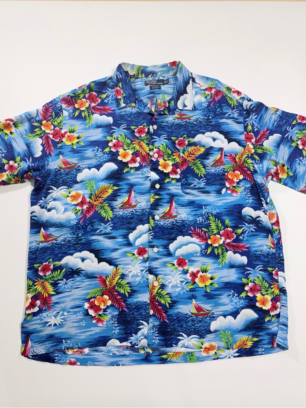 Vintage Polo Ralph Lauren Caldwell Hawaiian Rayon Shirt XL